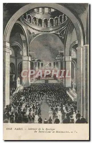 Cartes postales Paris Interieur de la Basilique de Sacre Coeur de Montmartre