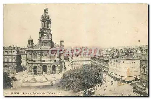 Ansichtskarte AK Paris Place et Eglise de la Trinite