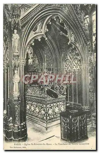 Cartes postales Paris Eglise St Etienne du Mont Le Tombeau de Sainte Genevieve