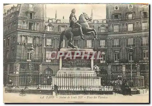 Cartes postales Paris Statue de Louis XIV Place des Victores