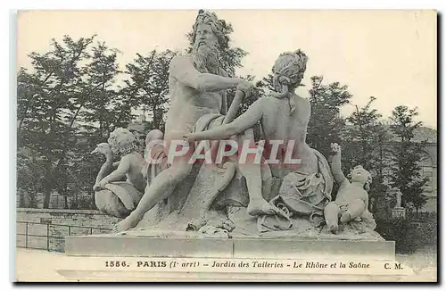 Cartes postales Paris Jardin de Tuileries Le Rhone et la Saone