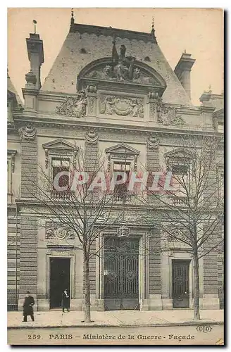 Cartes postales Paris Ministere de la Guerre Facade