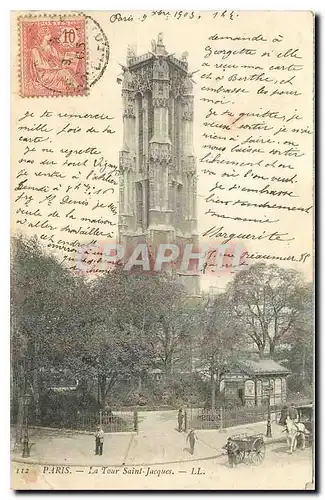 Cartes postales Paris La Tour Saint Jacques