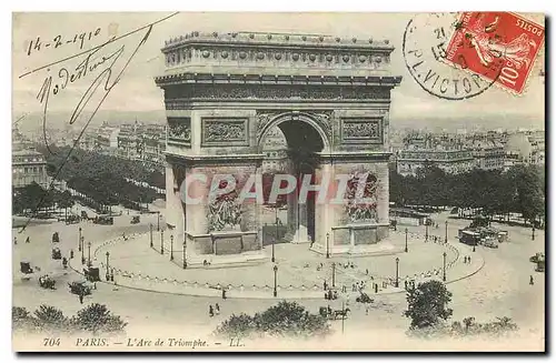 Cartes postales Paris L'Arc de Triomphe