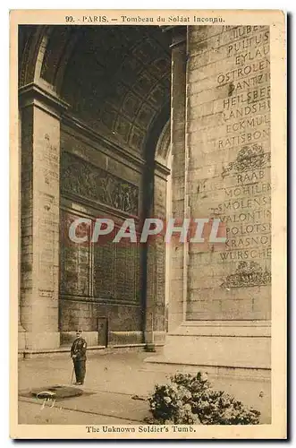 Cartes postales Paris Tombeau de Soldat Inconnu