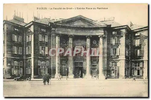 Cartes postales Paris La Faculte de Droit l'Entree Place du Pantheon