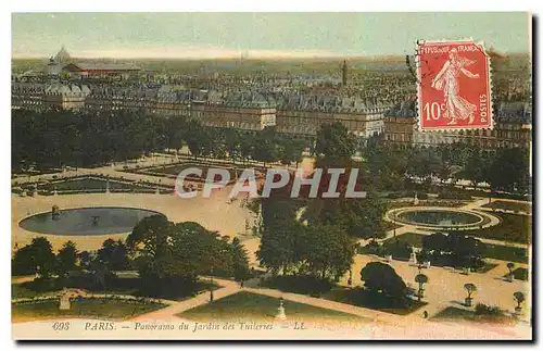 Cartes postales Paris Panorama du Jardin des Tuileries