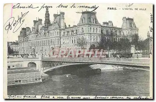 Cartes postales Paris l'Hotel de Ville