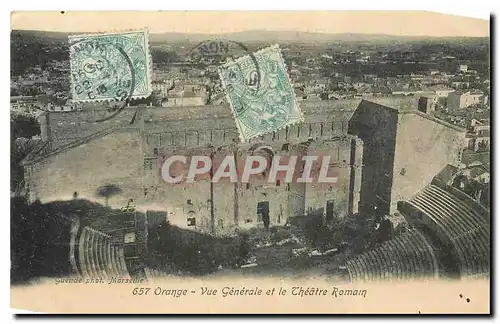 Cartes postales Orange Vue generale et le Theatre Romain