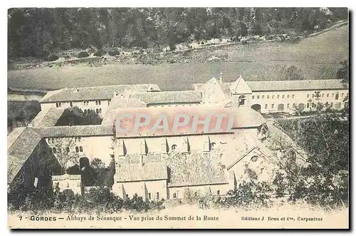 Cartes postales Gordes Abbaye de Senanque Vue prise du Sommet de la Route