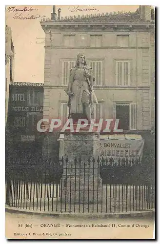 Cartes postales Orange Monument de Raimbaud II Comte d'Orange