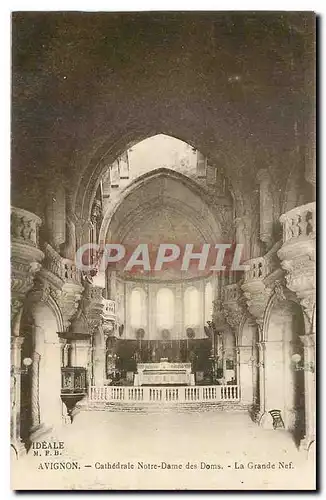 Cartes postales Avignon Cathedrale Notre Dame des Dome La Grande Nef