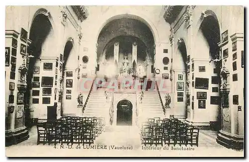 Cartes postales N D de Lumiere Vaucluse Interieur du Sanctuaire