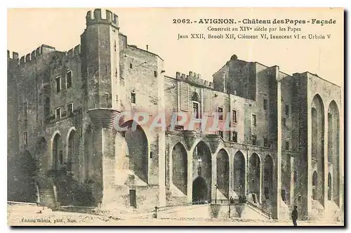 Ansichtskarte AK Avignon Chateau des Papes Facade