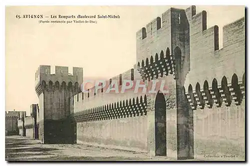 Cartes postales Avignon Les Remparts Biulevard Saint Michel