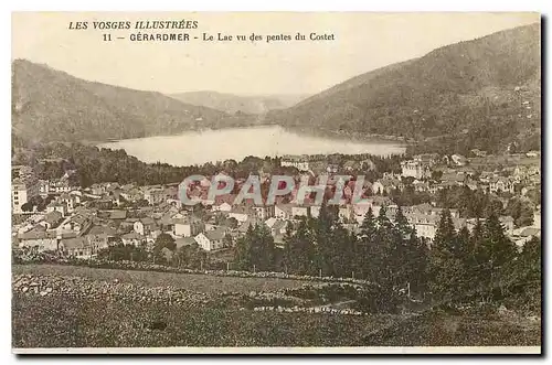 Ansichtskarte AK Les Vosges Illustrees Gerardmer Le Lac vu des pentes du Costet