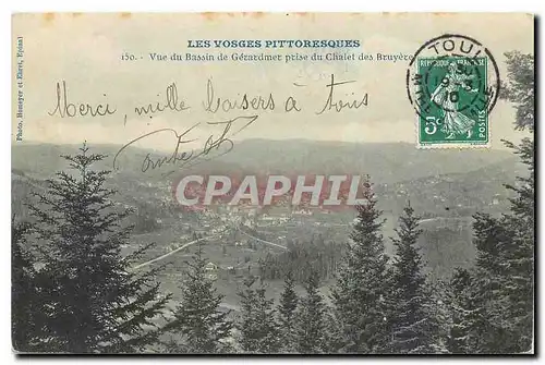 Cartes postales Les Vosges Pittoresques Vue du Bassin de Gerardmer prise du Chalet