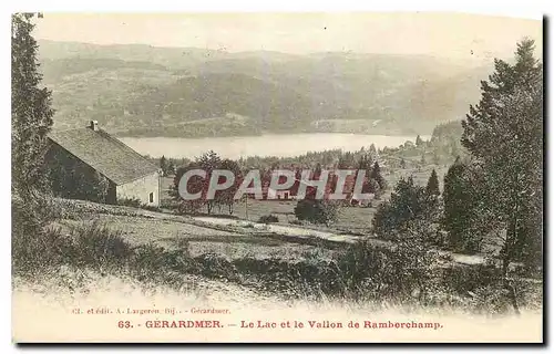 Cartes postales Gerardmer Le Lac et le Vallon de Ramberchamp