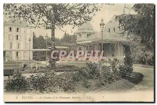Cartes postales Vittel Le Casino et les Nouveaux Jardins