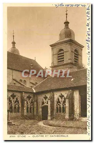 Cartes postales St Die Cloitre et Cathedrale