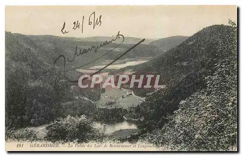 Cartes postales Gerardmer La Vallee des Lacs Retournemer et Longemer