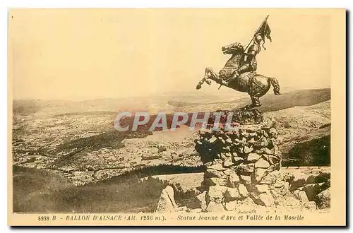 Cartes postales Ballon d'Alsace Statue Jeanne d'Arc et Vallee de la Moselle