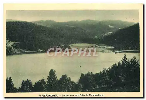 Cartes postales Gerardmer Le Lac vue vers Eche de Remberchamp