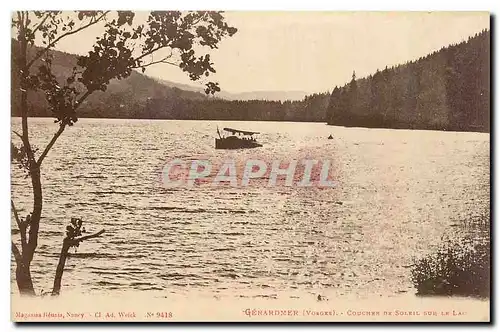 Ansichtskarte AK Gerardmer Vosges Coucher de Soleil sur le Lac