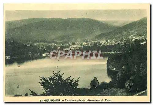 Cartes postales Gerardmer Panorama pris de l'Observatoire du Pheny