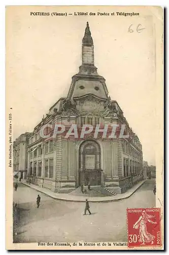 Cartes postales Poitiers Vienne l'Hotek des Poutes et Telegraphes