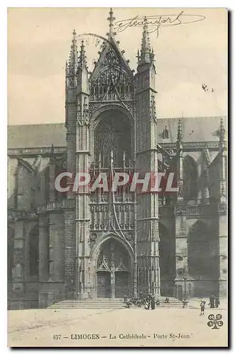 Ansichtskarte AK Limoges La Cathedrale Porte St Jean