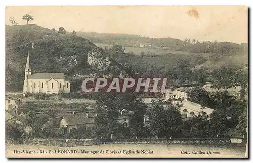 Cartes postales Hte Vienne St Leonard Montagne de Clovis et Eglise de Nobiat