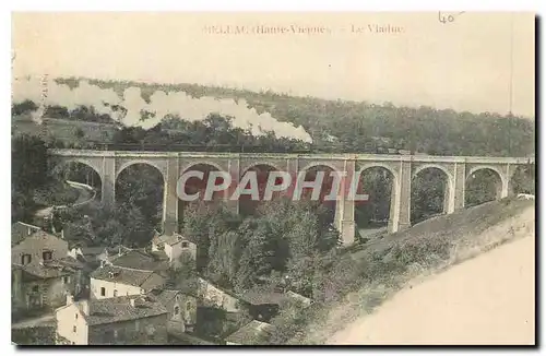 Ansichtskarte AK Haute Vienne Le Viaduc Bellac Train