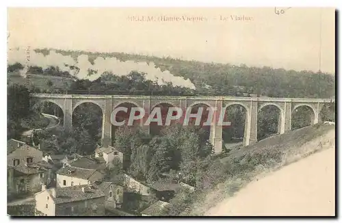 Cartes postales Haute Vienne Le Viaduc Bellac Train