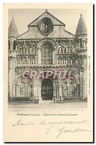 Cartes postales Poitiers Vienne Eglise Notre Dame la Grande