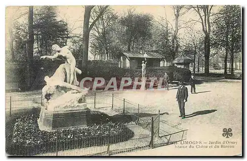 Cartes postales Limoges Jardin d'Orsay Statue de Chene du Roseau