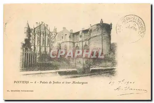 Cartes postales Poitiers Palais de Justice et tour Monberon g