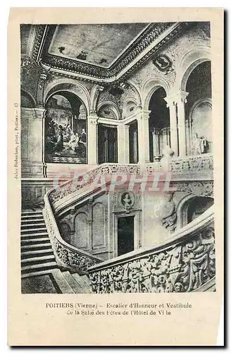 Ansichtskarte AK Poitiers Vienne Escalier d'Honneur et Vestibule de la salle des fetes de l'hotel de ville