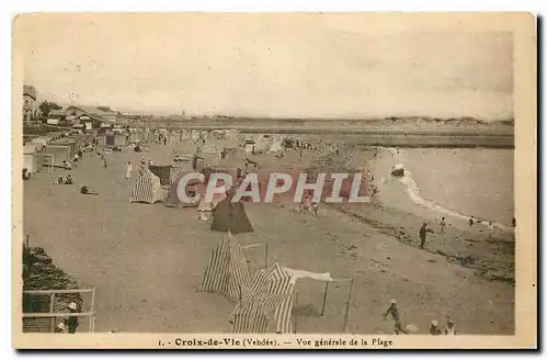 Cartes postales Croix de Vie Vue generale de la Plage