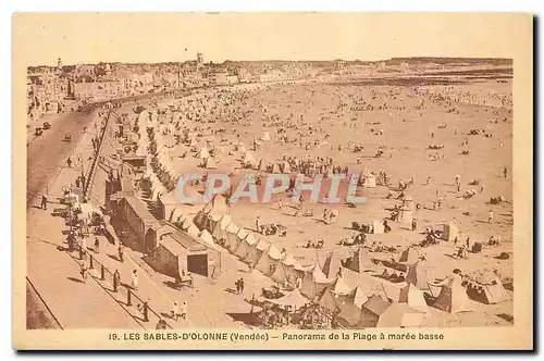 Cartes postales Les Sables d'Olonne Vendee Panorama de la Plage a maree basse