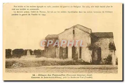 Ansichtskarte AK Abbaye des Fontenelles Monument Historique Vendee La ocher sur Yon