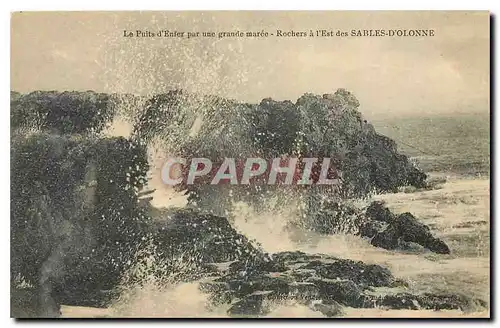 Ansichtskarte AK Le Puits d'Enfer une grande maree Rochers a l'Est des Sables d'Olonne