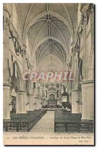 Cartes postales Les Sables d'Olonne Interieur de Notre Dame du Bon Port
