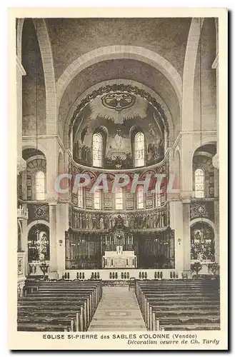 Cartes postales Eglise St Pierre des Sables d'Olonne Vendee Decoration oeuvre