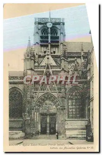 Cartes postales Rouen Eglise Saint Vincent Portail lateral