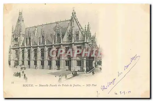 Ansichtskarte AK Rouen Nouvelle Facade du Palais de Justice