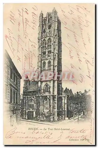 Cartes postales Rouen La Tour Saint Laurent