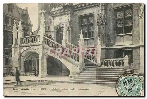 Ansichtskarte AK Rouen Palais de Justice Escalier monumental