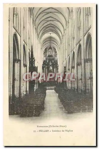 Ansichtskarte AK Fecamp Interieur de l'Eglise