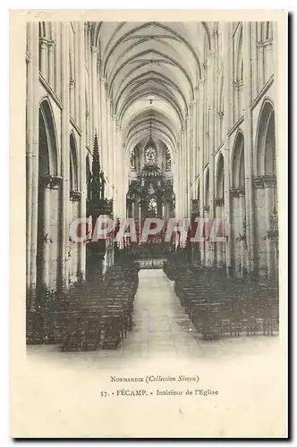 Cartes postales Fecamp Interieur de l'Eglise